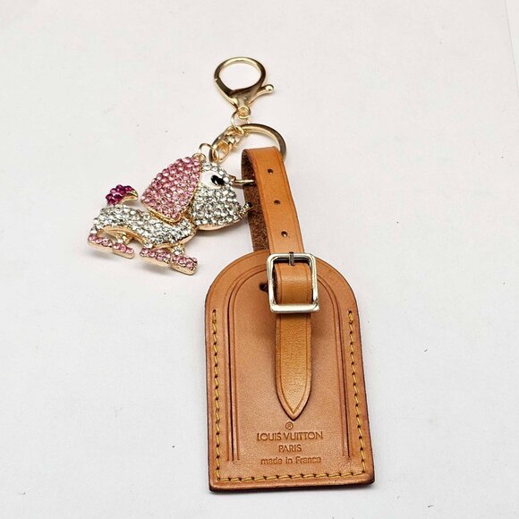 Authentic Louis Vuitton Luggage Tag with Unbranded Keycharm, Keychain 12-041525 - Picture 2 of 8